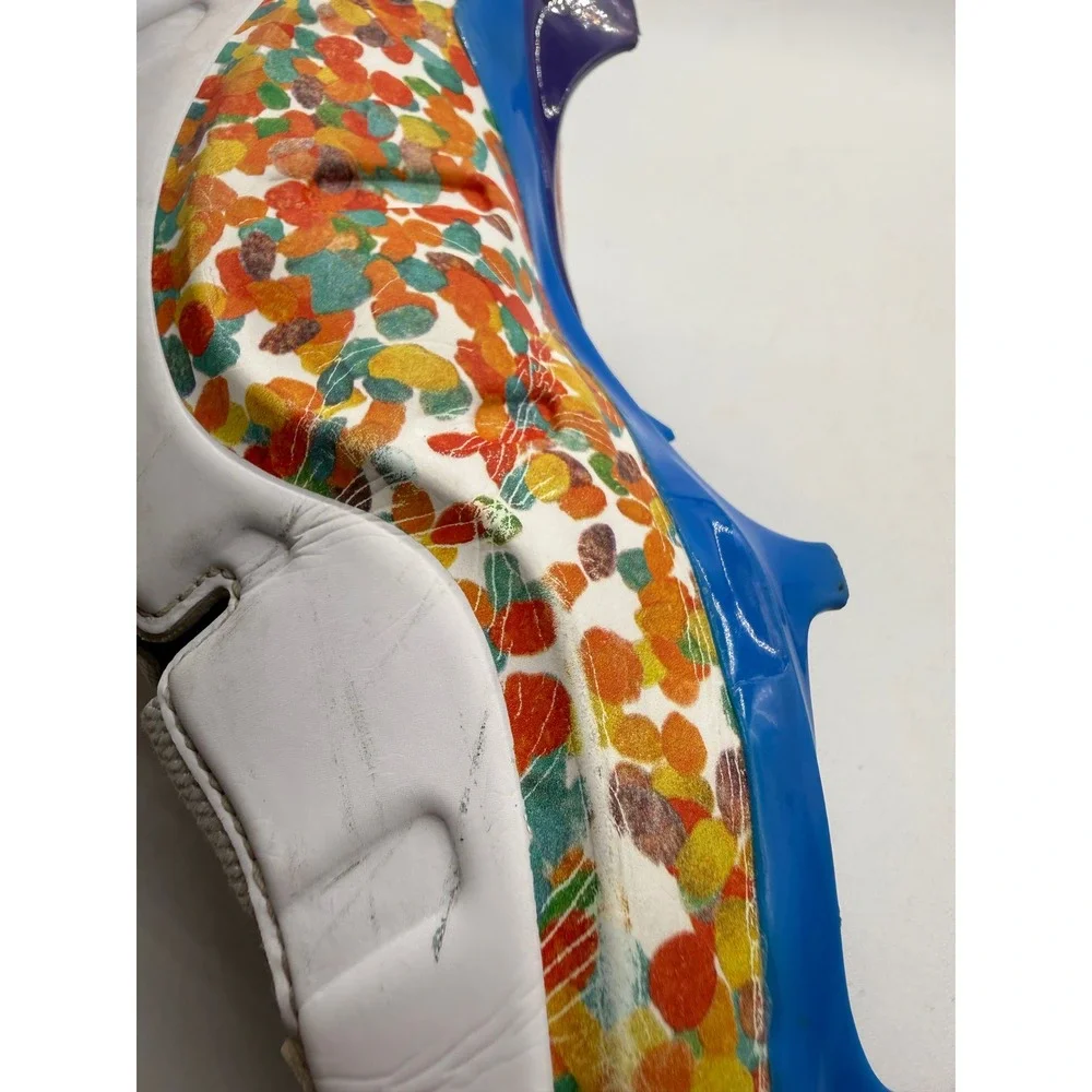 Nike LeBron 4 Menace 3 Fruity Pebbles Mens Football Cleats [FV8044-100] Size 7.5